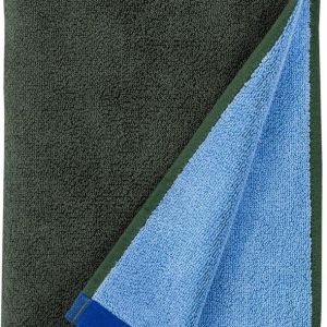 Tmavě zelené/modré froté ručníky v sadě 2 ks z Bio bavlny 40x55 cm Soft – Mette Ditmer Denmark