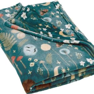 Zelená deka z mikroplyše 130x170 cm Enchanted Twilight Animals – Catherine Lansfield