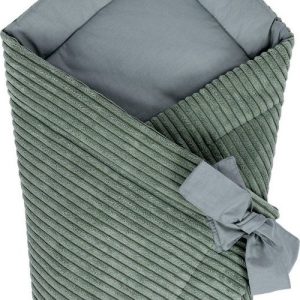 Zelená manšestrová dětská zavinovačka 35x65 cm – Meowbaby
