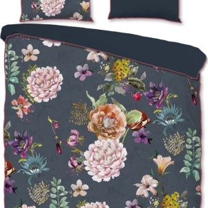 Antracitové povlečení na dvoulůžko/prodloužené z bavlněného saténu 240x220 cm Parma – Descanso