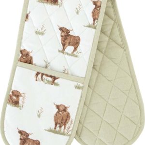 Bavlněná dvojitá kuchyňská chňapka Angus Highland Cow – Catherine Lansfield