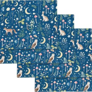 Bavlněná prostírání v sadě 4 ks 30x46 cm Enchanted Twilight Animals – Catherine Lansfield