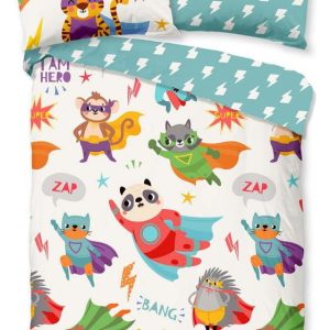 Bavlněné dětské povlečení do postýlky 120x150 cm Superhero – Good Morning