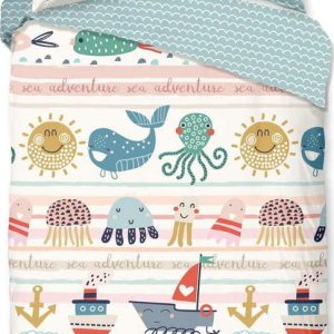 Bavlněné dětské povlečení na jednolůžko/prodloužené 140x220 cm Sea – Good Morning