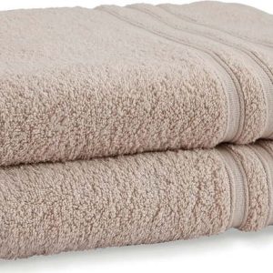 Béžové froté bavlněné osušky v sadě 2 ks 90x140 cm Zero Twist – Catherine Lansfield