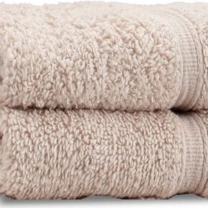 Béžové froté bavlněné ručníky v sadě 2 ks 30x30 cm Zero Twist – Catherine Lansfield
