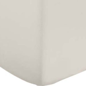 Béžové napínací prostěradlo z bavlněného saténu 150x200 cm Cotton Sateen – Bianca