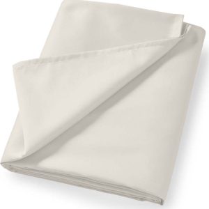 Béžové prostěradlo z bavlněného saténu 180x260 cm Cotton Sateen – Bianca