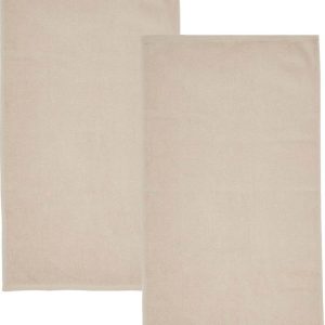 Béžové rychleschnoucí/froté bavlněné osušky v sadě 2 ks 90x140 cm Quick Dry – Catherine Lansfield