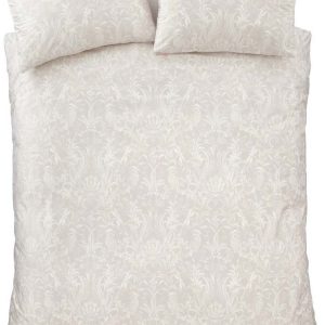 Béžové sametové povlečení na dvoulůžko 200x200 cm Bridgerton Regal Birds – Catherine Lansfield