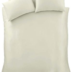 Béžové saténové povlečení na dvoulůžko 200x200 cm Silky Soft – Catherine Lansfield