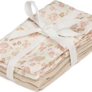 Béžové žínky v sadě 4 ks z Bio bavlny 30x30 cm Augusta – Cam Cam Copenhagen