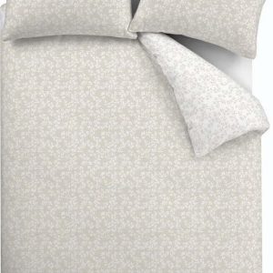 Béžovo-bílé bavlněné povlečení na dvoulůžko 200x200 cm Shadow Leaves – Bianca