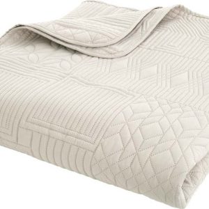 Béžový prošívaný přehoz 220x230 cm Folkstone Geo – Catherine Lansfield