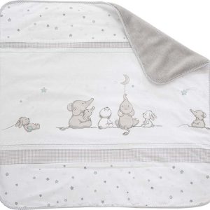 Bílá/šedá dětská deka z mikroplyše 80x80 cm Sternenzauber – Roba