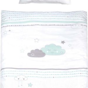 Bílé bavlněné dětské povlečení do postýlky 100x135 cm Happy Cloud – Roba