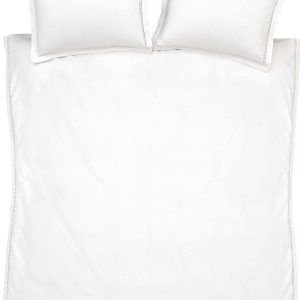 Bílé bavlněné povlečení na dvoulůžko/prodloužené 230x220 cm Oxford Lace Trim – Bianca