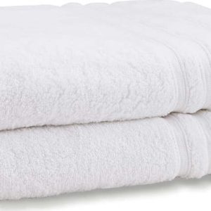 Bílé froté bavlněné osušky v sadě 2 ks 90x140 cm Zero Twist – Catherine Lansfield