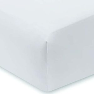 Bílé napínací prostěradlo z bavlněného saténu 275x275 cm Luxury Cotton Sateen – Bianca