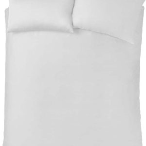 Bílé povlečení na dvoulůžko/prodloužené z bavlněného saténu 230x220 cm Cotton Sateen – Bianca