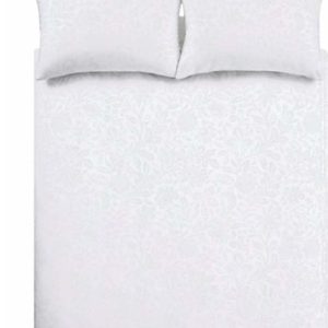 Bílé povlečení na dvoulůžko/prodloužené z žakáru 230x220 cm Fleur Matelassé – Bianca