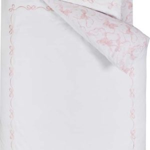 Bílé povlečení na jednolůžko 135x200 cm Bow Embroidery – Catherine Lansfield