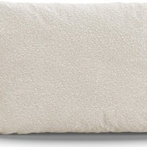 Bílý polštář na gauč z textilie bouclé Poppy – Micadoni