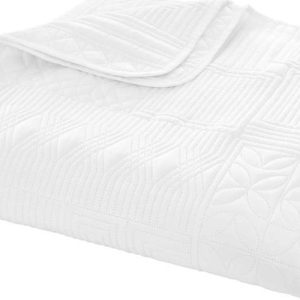 Bílý prošívaný přehoz 220x230 cm Folkstone Geo – Catherine Lansfield