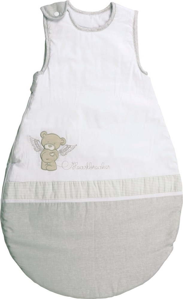 Bílý/béžový bavlněný dětský spací pytel 45x70 cm Heartbreakerbär – Roba