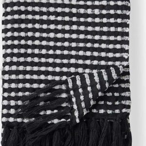 Černá deka 125x150 cm Stab Stitch – Catherine Lansfield