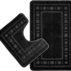 Černé WC koupelnové předložky v sadě 2 ks 50x80 cm Armoni – Catherine Lansfield