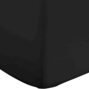 Černé napínací prostěradlo z bavlněného saténu 150x200 cm Cotton Sateen – Bianca