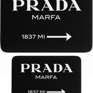 Černé sametové koupelnové předložky v sadě 2 ks 60x100 cm Prada – Mila Home