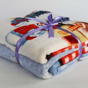 Deka s vánočním motivem s příměsí bavlny 150x200 cm – Mila Home