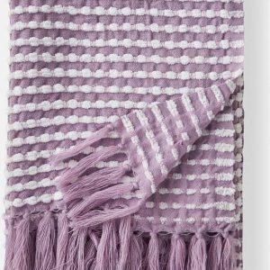 Deka v levandulové barvě 125x150 cm Stab Stitch – Catherine Lansfield