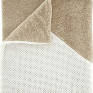 Hnědá/béžová deka z mikroplyše 130x170 cm Cosy Larsson Geo – Catherine Lansfield