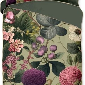 Khaki povlečení na jednolůžko/prodloužené z bavlněného saténu 140x220 cm Onaz – Descanso