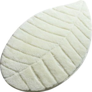 Krémová koupelnová předložka 60x100 cm Jungle Leaf – Foutastic