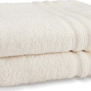 Krémové froté bavlněné osušky v sadě 2 ks 90x140 cm Zero Twist – Catherine Lansfield