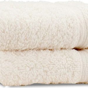 Krémové froté bavlněné ručníky v sadě 2 ks 30x30 cm Zero Twist – Catherine Lansfield