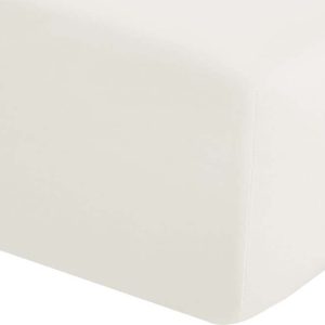 Krémové napínací perkálové prostěradlo 135x190 cm Easy Iron Percale – Catherine Lansfield