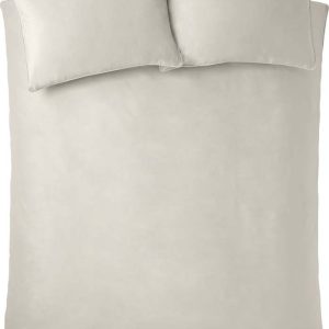 Krémové sametové povlečení na dvoulůžko/prodloužené 230x220 cm Kingsley – Catherine Lansfield