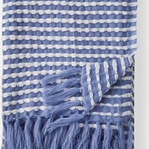 Modrá deka 125x150 cm Stab Stitch – Catherine Lansfield