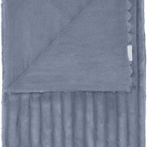 Modrá deka z mikroplyše 130x170 cm Cosy Ribbed – Catherine Lansfield