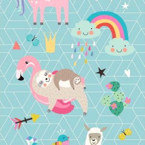 Modrá dětská sametová plážová osuška 75x150 cm Moody – Good Morning