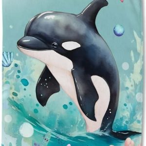 Modrá dětská sametová plážová osuška 75x150 cm Splash – Good Morning