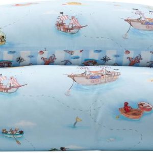 Modré bavlněné dětské povlečení na jednolůžko 135x200 cm Pirates – Belle & Boo