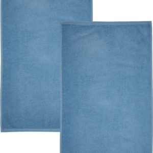 Modré rychleschnoucí/froté bavlněné osušky v sadě 2 ks 90x140 cm Quick Dry – Catherine Lansfield