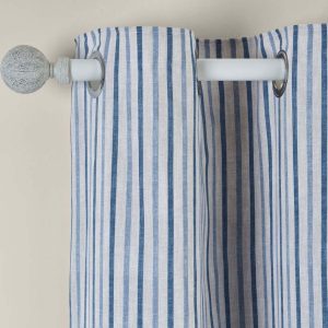 Modré závěsy v sadě 2 ks 229x229 cm Logan Stripe – Catherine Lansfield