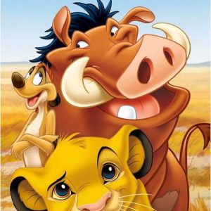 Modro-hnědá bavlněná dětská osuška 70x140 cm Lion King – Jerry Fabrics